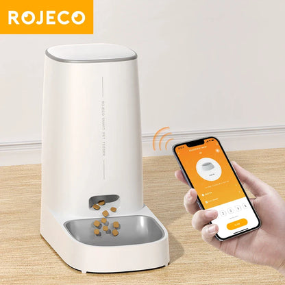 Automatic WiFi Pet Feeder 4L – Smart Kibble Dispenser for Cats & Small Dogs, App-Controlled Portion Timer & Remote