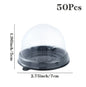 50pcs Transparent Cake Box Container Transparent Cupcake Dome Pastry Baking Packaging Boxes Wedding Party Supplies Gifts Decor