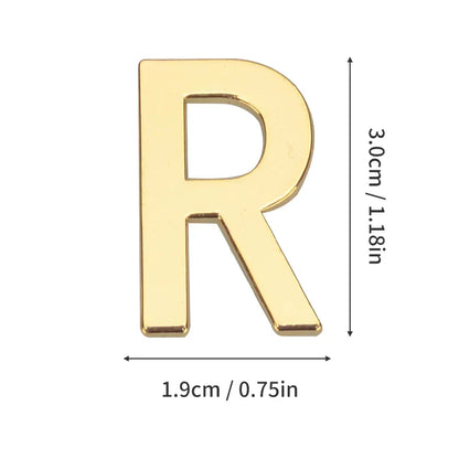 1Pcs Metal Self Adhesive House Number English Alphabet Letters for Apartment Room Door Plate Table Mailbox Number Stickers 3*2cm