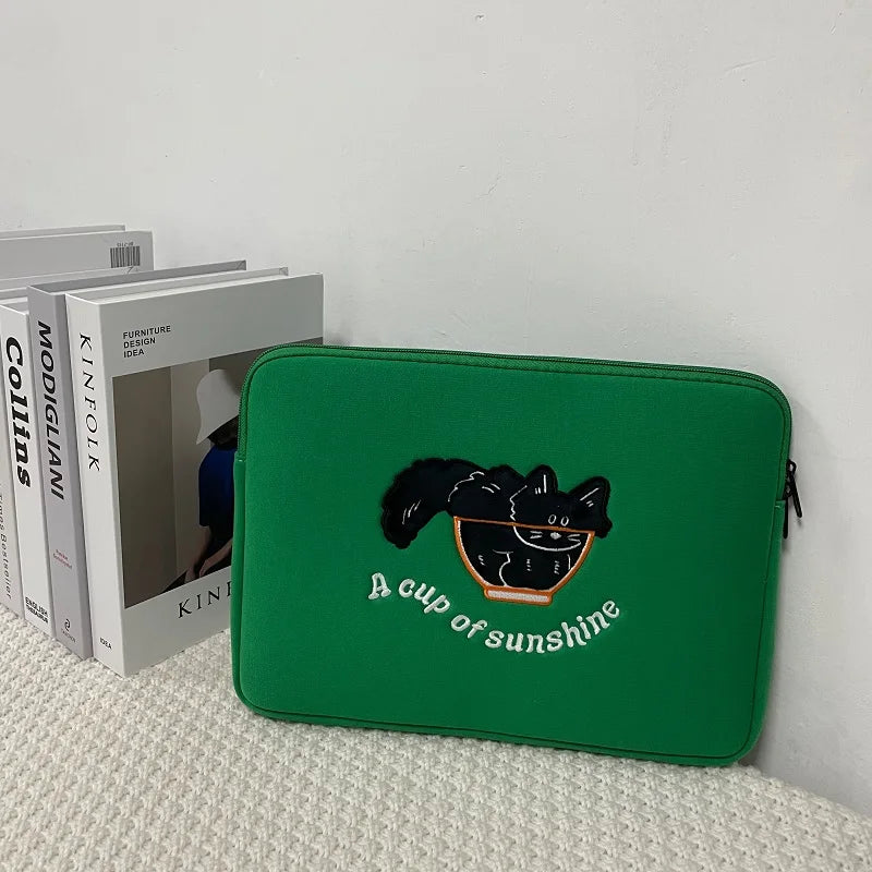 Cute Animal Print Laptop Sleeve 13–16 Inch — Shockproof Zipper Pouch