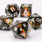 Handmade Resin 7-Piece D20 Polyhedral Dice Set for Dungeons & Dragons & Tabletop RPGs