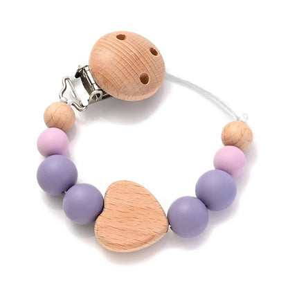Baby Pacifier Chain Clip Silicone Teether Beads Soother Toy