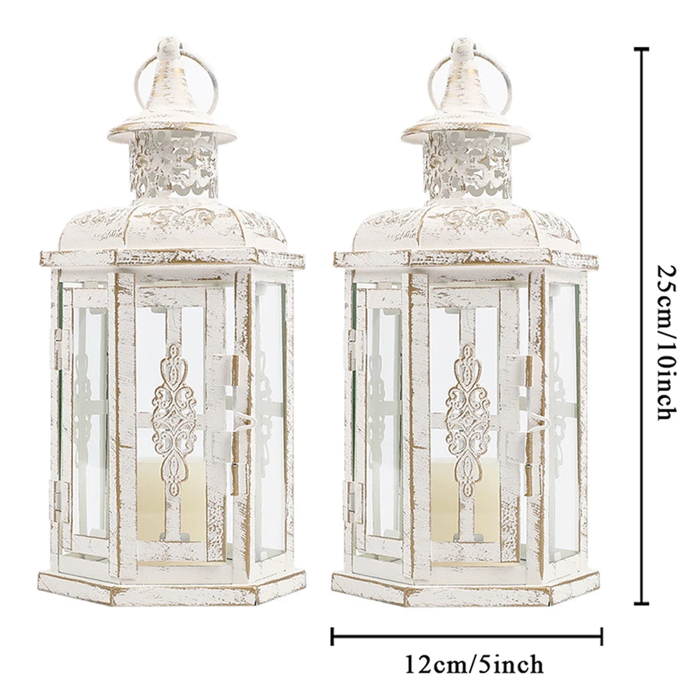 Metal Candle Lantern – Nordic Style Indoor & Outdoor Candle Holder