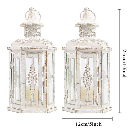 Metal Candle Lantern – Nordic Style Indoor & Outdoor Candle Holder
