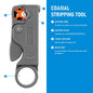 Coaxial Cable Wire Stripper Pliers – Adjustable V-Block for RG58 RG59 RG6, Carbon Steel, Includes Mini Hex Wrench