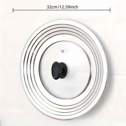 Universal Round Stainless Steel Frame Kitchen Spill-proof Cooking Pot Cover with Glass for Hotels and Restaurants