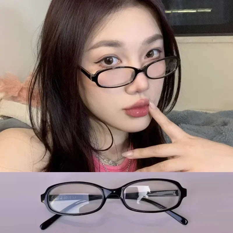 Y2K Retro Rectangle Fashion Glasses - Blue Light Blocking, Acetate Frame, TAC Lens, 4 Colors, Women's Vintage Eyewear