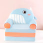 Foldable 3-Layer Plush Kids Sofa Chair Cartoon Baby Seat with Removable Cover