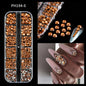 12 Grids Mixed Nail Rhinestones - SS6-SS30 Flat-Back Glass Gems for Nail Art