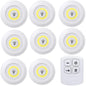Dimmable Battery-Operated LED Under-Cabinet Light with Remote — Closet, Wardrobe & Bathroom Night Lamp