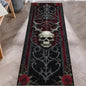 Skull Pattern Gothic Runner Rug Red Black Rose Decor Carpet Soft Non-Slip Art Home Decor Mat for Hallway Living Room Bedside