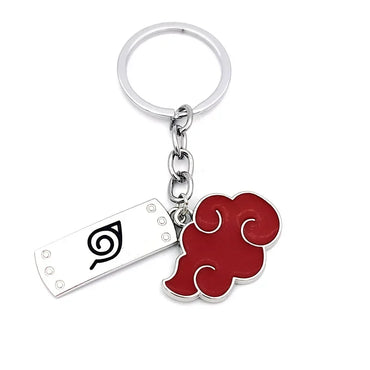 Anime Ninja Keychain Set: Kunai, Shuriken & Red Cloud Charms for Backpack, Car & Keys