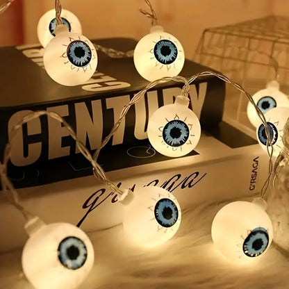 Halloween Eyeball LED String Lights, Battery Operated