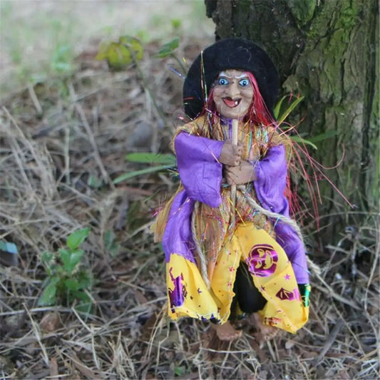 Lawn Patio Party Hanging Halloween Decoration Figurine Witch Ornament Pendant