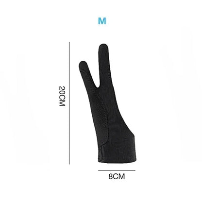 Two-Finger Anti-Touch Drawing Glove — Smudge Guard for Graphics Tablets & Digital Art