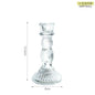 Clear Glass Pillar Candle Holder Table Candlestick for Dining Room Decor