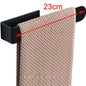 Self-Adhesive 304 Stainless Steel Towel Rack - Single Rod, 23cm / 37cm (9.1" / 14.6") Brushed Finish No-Drill Bathroom & Kitchen Towel Bar