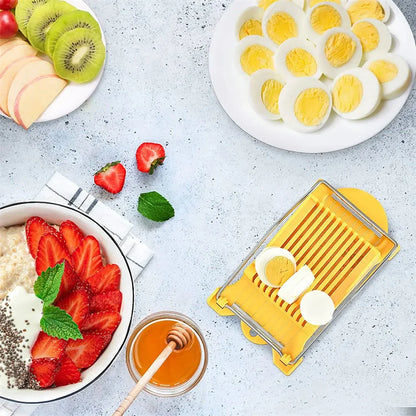 Stainless Steel Luncheon Meat & Egg Cutter — Multi-Function Banana, Cheese & Strawberry Slicer Kitchen Tool