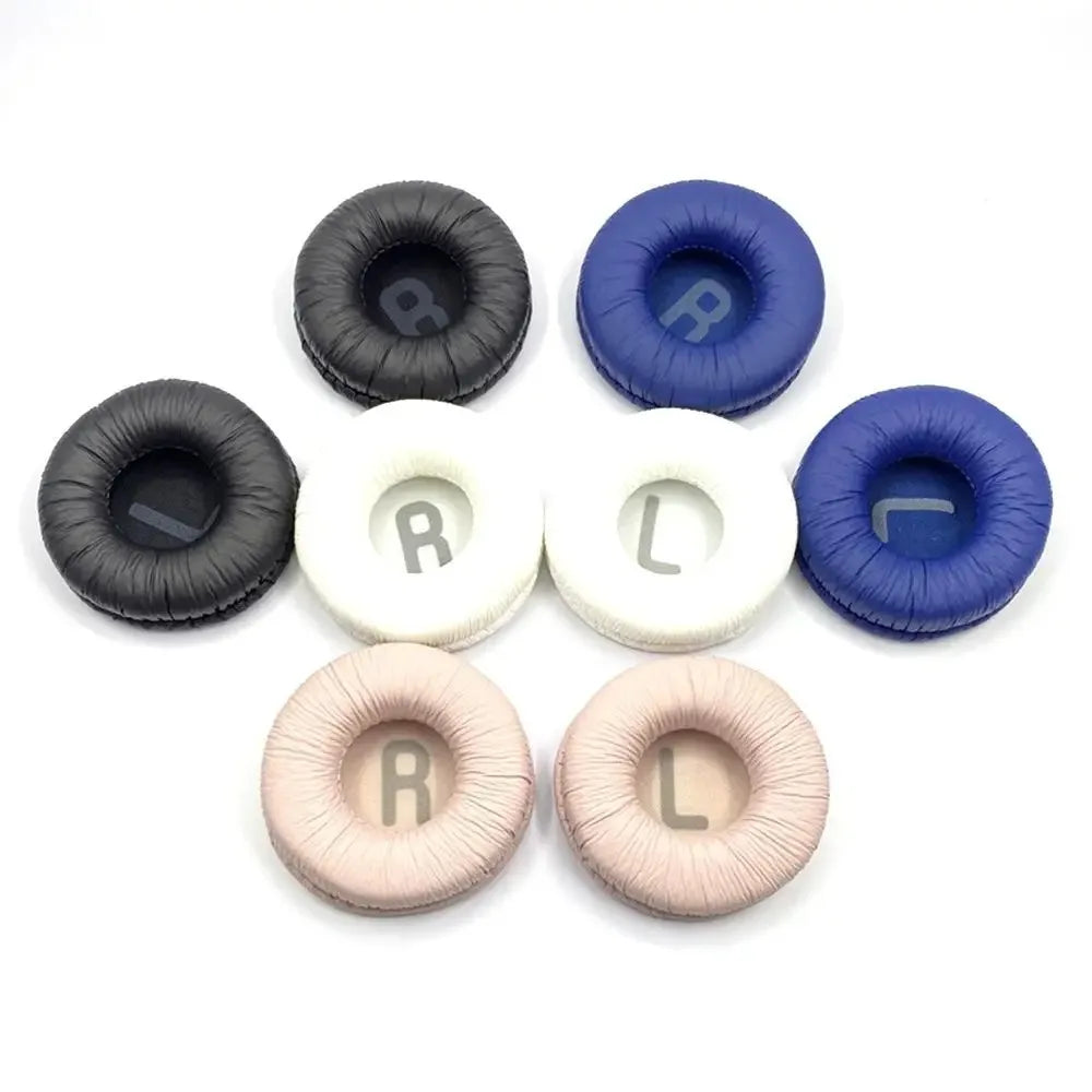 70mm (2.76in) Replacement Foam Ear Pads – Soft Protein Leather Headphone Cushions, 1 Pair (Headband Option)