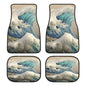 Great Wave Off Kanagawa 4-Piece All-Weather Car Floor Mats - Universal Fit for SUVs, Sedans, Trucks