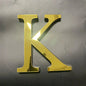 Gold Mirror 3D Letter Wall Stickers – Acrylic Peel & Stick Decor