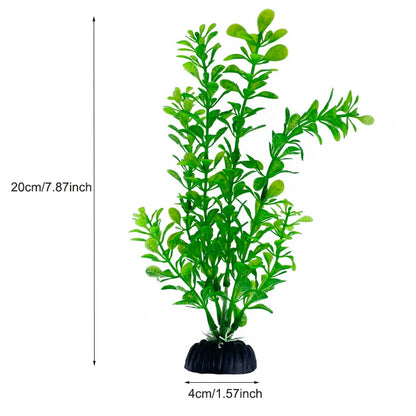 Artificial Aquarium Plants — Plastic Underwater Decorations for Fish Tanks, Realistic Aquarium Decor