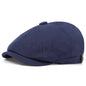 Retro Men’s Newsboy Cap – Classic Herringbone Octagonal Hat, British Style Flat Cap for Autumn & Winter, Vintage Painter Beret