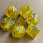 7-Piece Acrylic Polyhedral Dice Set for DnD & Tabletop RPG — d4 d6 d8 d10 d10 d12 d20