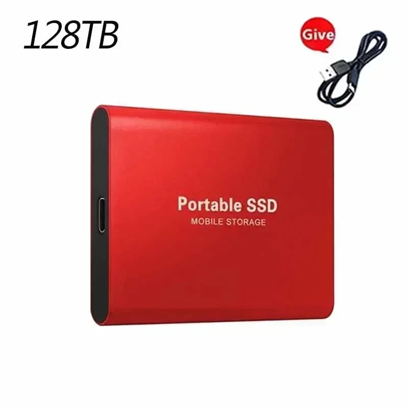 External Hard Drive High Speed Hard Disk 256TB USB3.1 Portable 128TB for Pc/Laptop/Mac/Phone Solid State Disk