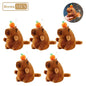Plush Capybara Keychain – Cute Persimmon Wagging Tail Pendant Toy