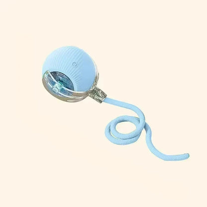Rechargeable Automatic Rolling Pet Ball — Interactive Plush Tail Toy for Cats & Small Dogs