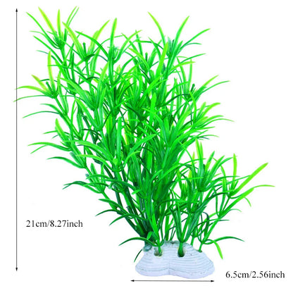 Artificial Aquarium Plants — Plastic Underwater Decorations for Fish Tanks, Realistic Aquarium Decor