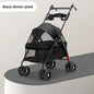 Foldable Lightweight Pet Stroller for Small Dogs & Cats — 15 kg (33 lb) Capacity, 56×35×77 cm (22×14×30 in) Basket