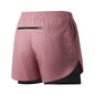 Men’s 2-in-1 Running Shorts – Quick-Dry Double Layer Gym Shorts for Training, Workout & Bodybuilding (Black)