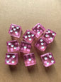 10pcs/set Transparent Dice Right Angle Dice Board Game Accessories 16mm