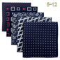 5-Pack Men's Microfiber Pocket Squares 12.6 in (32 cm) - Jacquard Woven Wedding & Formal Handkerchiefs, Assorted Patterns