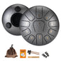6-Inch (15 cm) 11-Note Steel Tongue Drum Set with Sticks & Carry Bag — Sound Healing for Yoga & Meditation