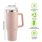 40oz Vacuum Insulated Tumbler with Handle & Straw Lid | Stainless Steel Travel Bottle