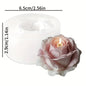 1 Reusable Rose S1-Pack Rose Silicone Mold for Soap, Candle, Clay & Plaster Crafts, Layered Petal Realistic Center, Flexible Reusable DIY Mold