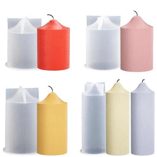 3D Vertebra Cylinder Silicone Candle Mold — DIY Plaster & Epoxy Resin Craft Mold for Wedding & Home Decor