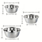 Stainless Steel Round Kitchen Cooking and Baking Kneading Bowl, Washing Fruit and Vegetable Bowl