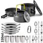 Lightweight Aluminum Camping Cookware Set – Nonstick Pot & Pan for 2-4 People with Mesh Carry Bag