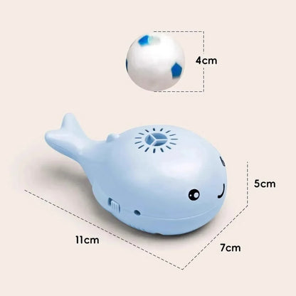 Whale-Shaped Electric Floating Ball Cat Toy USB Rechargeable Dual-Function Fan Portable 3C Certified