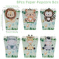 Jungle Safari Party Popcorn Boxes Candy Box Jungle Animal Party Decor Baby Shower Kids Boys Birthday Party Decorations