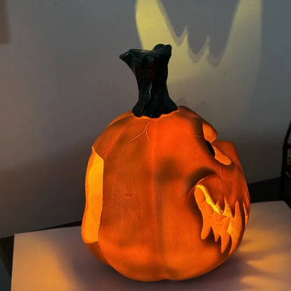 Halloween Resin Pumpkin Ornament, Hollow Design