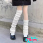 Y2K Fluffy Knit Leg Warmers for Women — Gothic Lolita Arm & Boot Covers, Lengths 40/50/70/75 cm (15.7–29.5 in), Black White