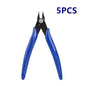 Diagonal Pliers Side Cutting Nippers Wire Cutter 125mm (4.92 in) - Pack of 1/5/10 for Electronics, Jewelry and Model Making