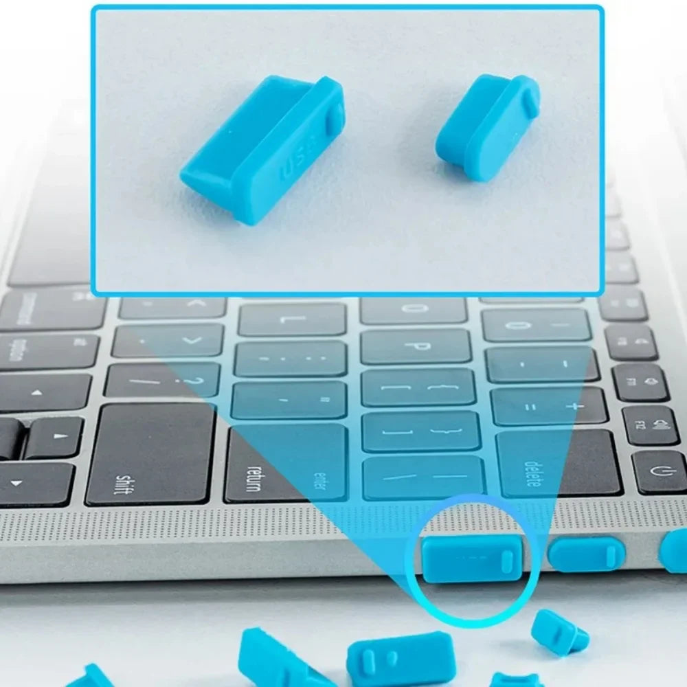 16-Pack Silicone Laptop Dust Plugs Universal USB-C USB HDMI Audio SD Port Protectors