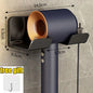 Wall-Mounted Hair Dryer Holder Cradle - Blow Dryer Organizer for Bathroom (White/Black/Grey)