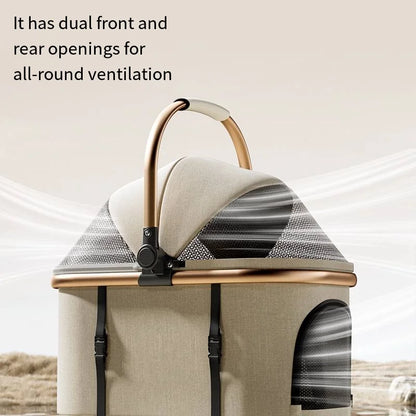 Detachable Pet & Baby Stroller - Portable One-Click Fold, Lightweight Universal Travel Stroller